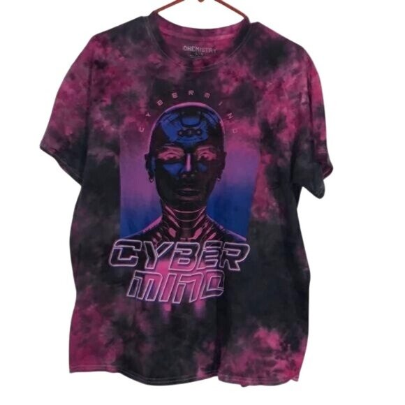 Cybermind Tie-Dye Graphic T-Shirt L - Picture 1 of 8